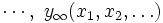  \cdots, \ y_{\infty}(x_1, x_2,\dots) \,