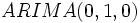 ARIMA(0,1,0)\, 