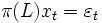 \pi(L)x_{t}=\varepsilon_{t}\, 