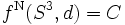 f^{{\rm N}}(S^{3}, d)=C\, 