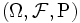 (\Omega, \mathcal{F}, \mathrm{P}) \,