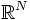 \mathbb{R}^{N}\, 