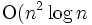 {\rm O}(n^2\log n\, 