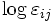 \log \varepsilon_{ij} \,