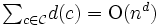 \textstyle {\sum}_{c\in{\mathcal C}}d(c)={\rm O}(n^d)\, 