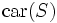 {\rm car}(S)\, 
