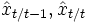 \hat{x}_{t/t-1}, \hat{x}_{t/t}