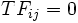TF_{ij}=0\, 
