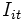 I_{it}\, 