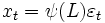 x_{t}=\psi(L)\varepsilon_{t}\, 