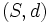 (S,d)\,
