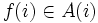 f(i) \in A(i)\, 