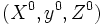 (X^0,y^0,Z^0)\, 