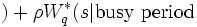 \ ) + \rho W_q^*(s | \mbox{busy period}\, 