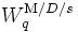 W_q^{{\mathrm M/D/}s}\,