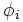 \phi_{i}\, 