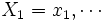 X_1=x_1, \cdots\, 