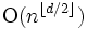 {\rm O}(n^{\lfloor d/2\rfloor})\, 