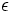\epsilon \,