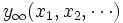 y_{\infty}(x_1, x_2, \cdots)\, 