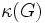 \kappa(G)\, 