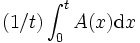(1/t)\int^t_0 A (x) {\rm d}x \,