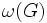 \omega(G)\, 