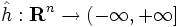 \hat h : \mathbf{R}^n \to (-\infty,+\infty]\, 