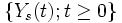 \{Y_{s}(t); t \ge 0\}