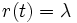 
r(t) = \lambda
\, 