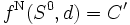 f^{{\rm N}}(S^{0}, d)=C^{\prime}\, 