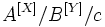 A^{[X]}/B^{[Y]}/c\,