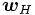 \boldsymbol{w}_H\,