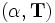 (\mathbf{\alpha}, \mathbf{T})
