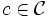 c\in \mathcal{C} \,