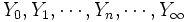 Y_0,Y_1, \cdots, Y_n, \cdots, Y_{\infty}\, 