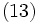 (13)\, 