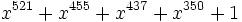 x^{521}+x^{455}+x^{437}+x^{350}+1 \,