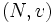 (N,v)\,