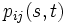 p_{ij}(s,t) \,