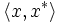 \langle x, x^{*}\rangle\,