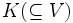 K (\subseteq V) \,