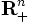 \mathbf{ R}^n_{+}\, 