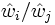 \hat{w}_i/\hat{w}_j