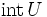 \mbox{int}\,U