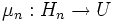  \mu_{n} : H_{n} \to U  \,