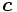 \boldsymbol{c} \,