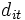 d_{it}\, 