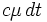 c \mu \, dt\, 