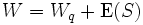 W=W_q+\mbox{E}(S)\, 